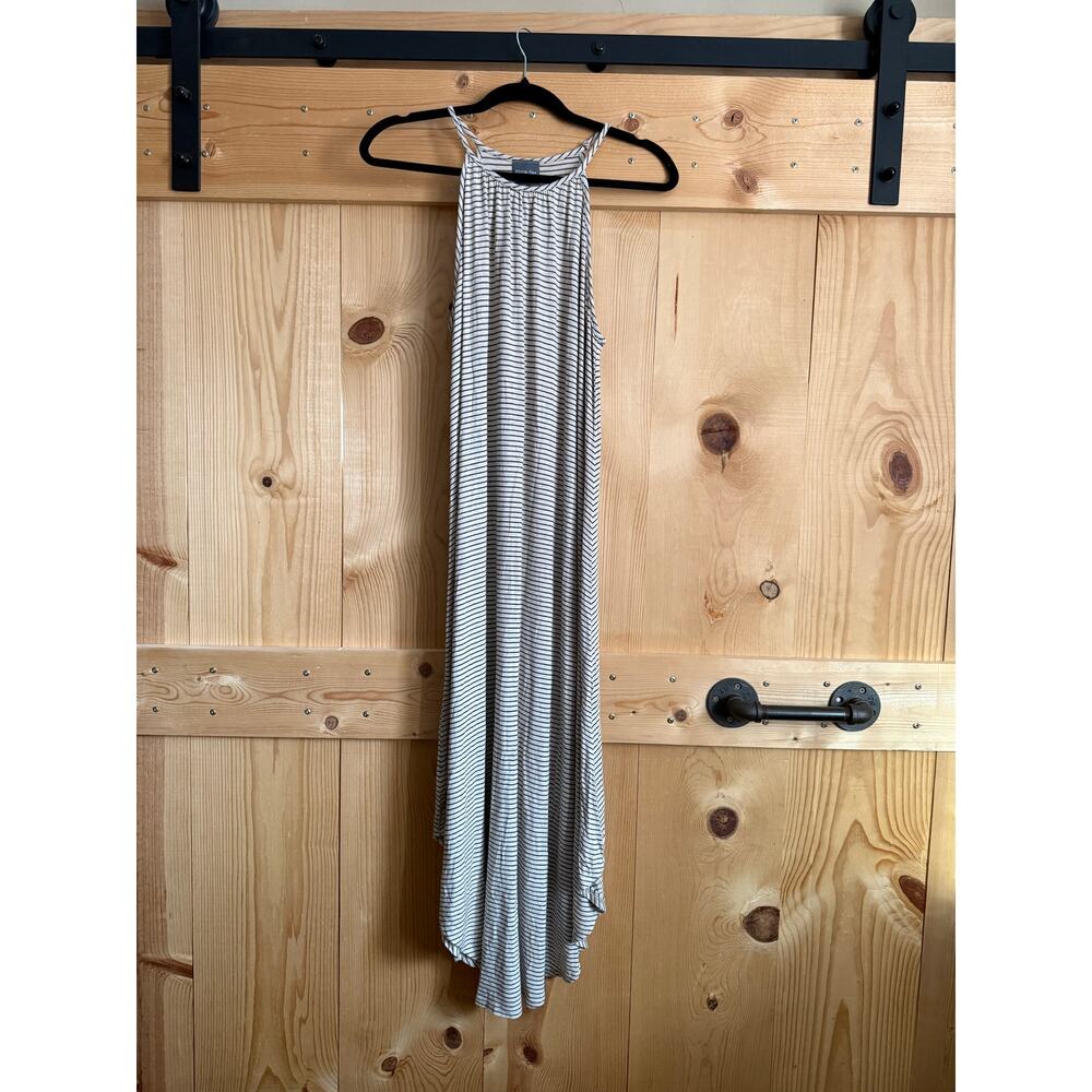 Olivia Rae Striped Spaghetti Strap Maxi Dress Womens M
